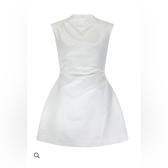 Odd Muse 🪽🪽🪽The Ultimate Muse Satin Straight Neck Mini Dress 🪽🪽🪽 - Picture 5 of 5